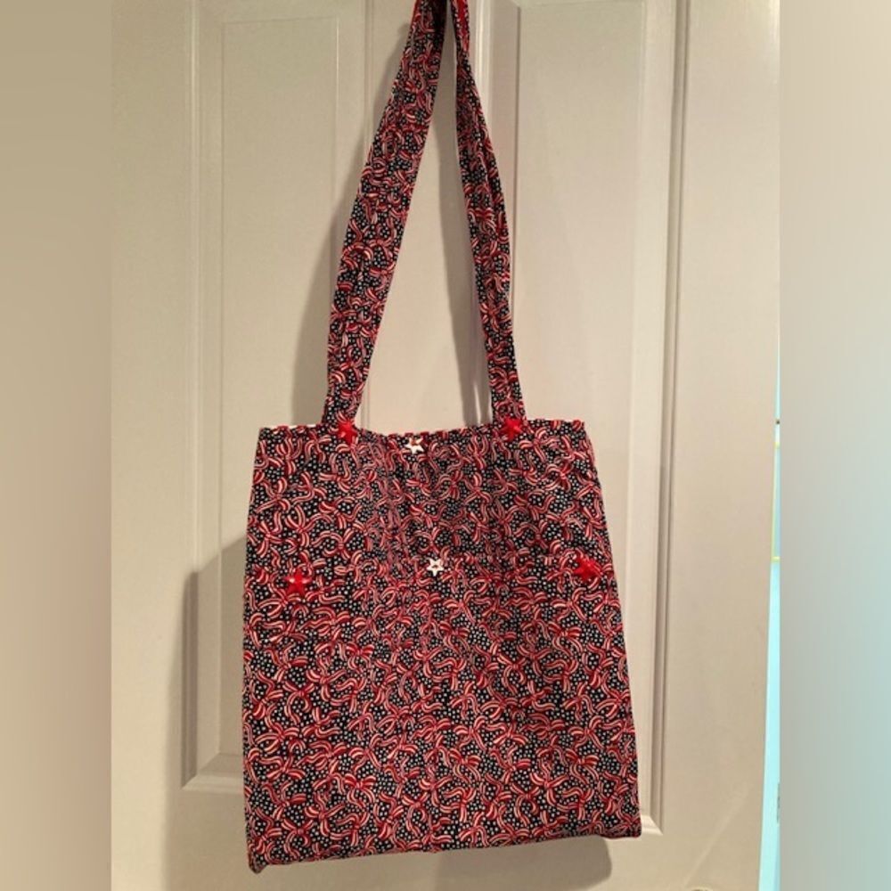 Women’s Handmade Patriotic Red, White, & Blue Tote Bag - July 4th Ready, Great!